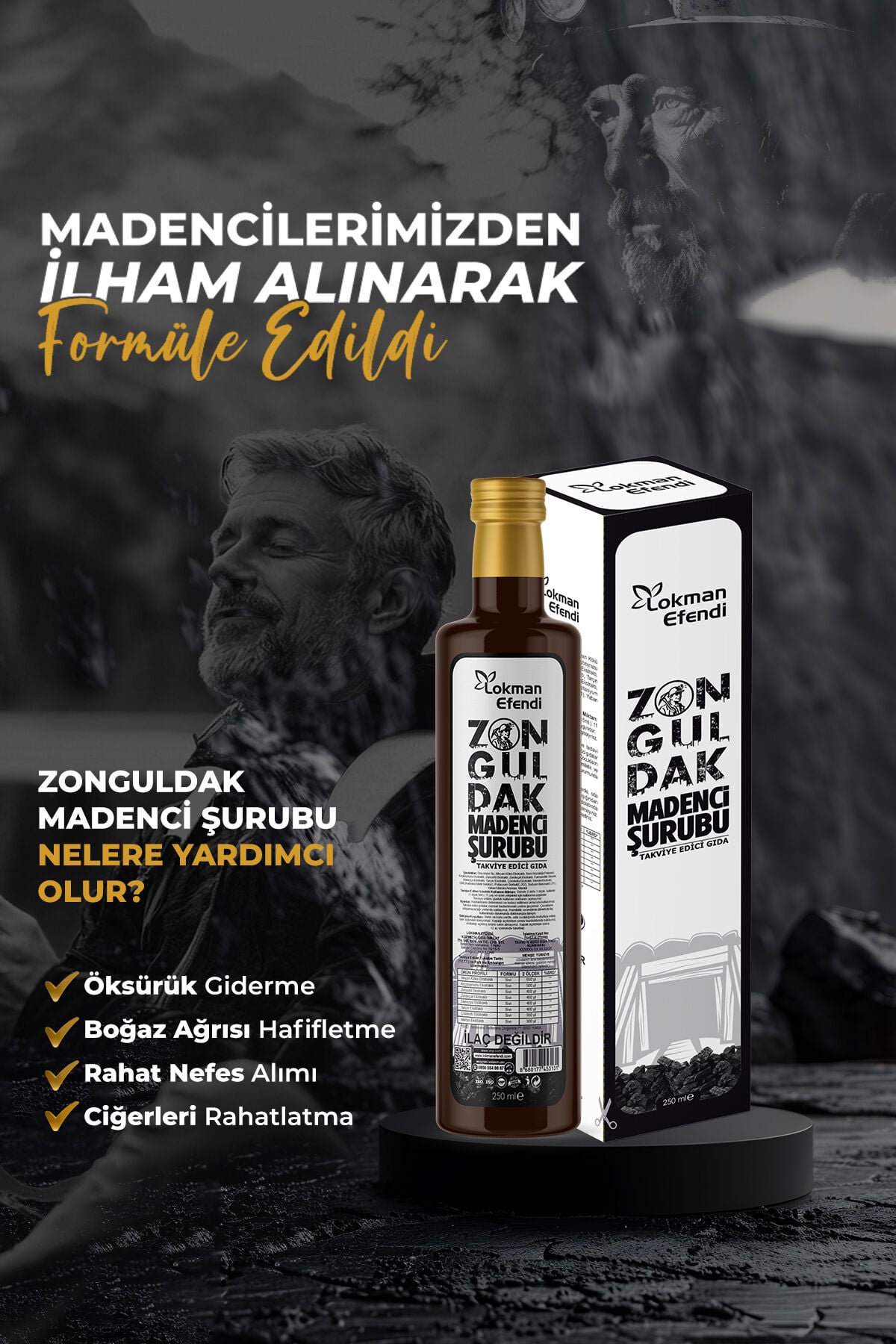 LOKMAN EFENDİ ZONGULDAK MADENCİ ŞURUBU 250 ML