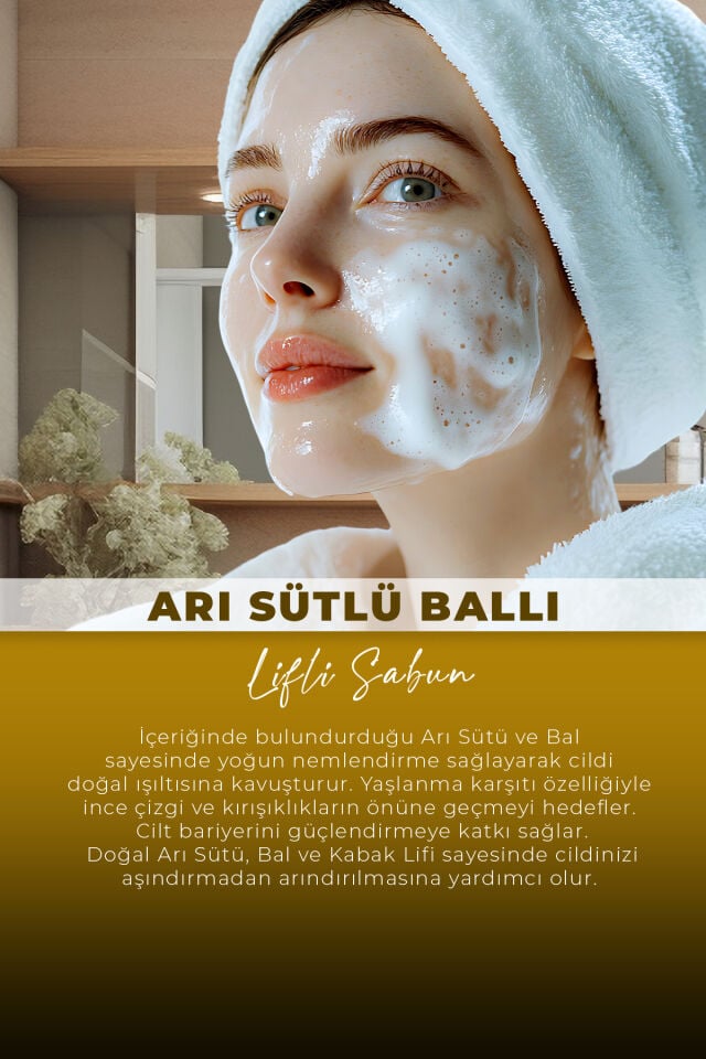 VA COSMETIC ARI SÜTLÜ BALLI LİFLİ SABUN