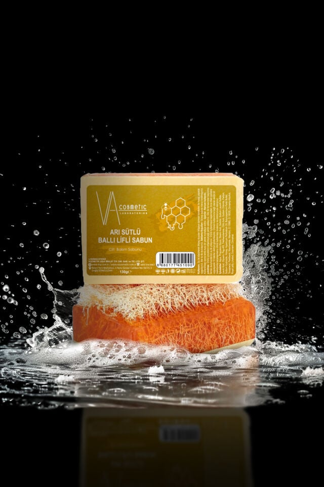 VA COSMETIC ARI SÜTLÜ BALLI LİFLİ SABUN