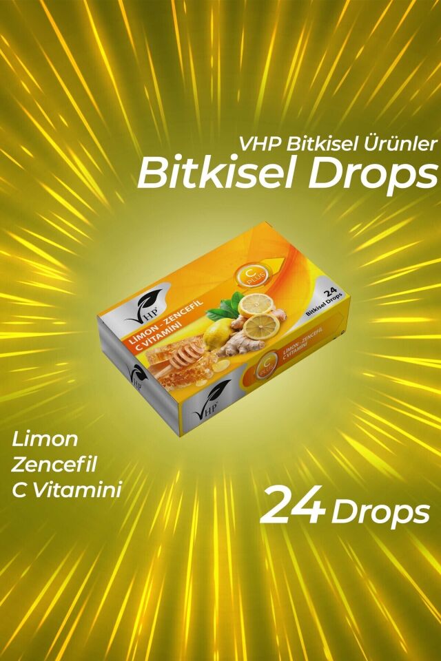 VHP LİMON ZENCEFİL BİTKİSEL DROPS 24 LÜ