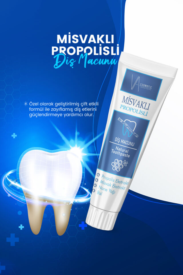 VA COSMETIC MİSVAKLI DİŞ MACUNU 100 ML