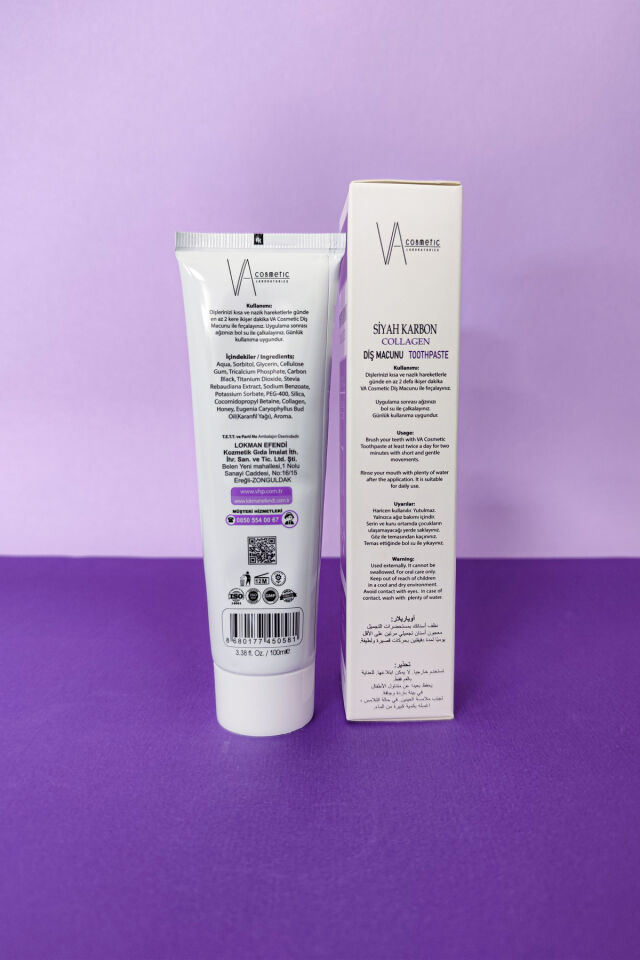 VA COSMETIC SİYAH KARBON DİŞ MACUNU 100ML