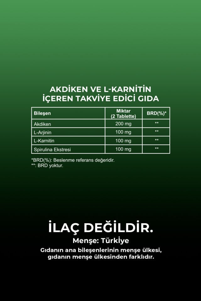VHP AKDİKEN VE L-KARNİTİN 60 TABLET
