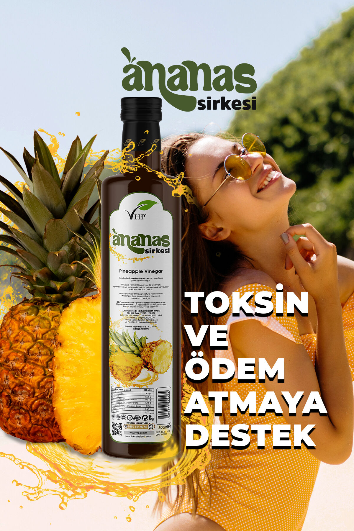VHP ANANAS SİRKESİ 500 ML