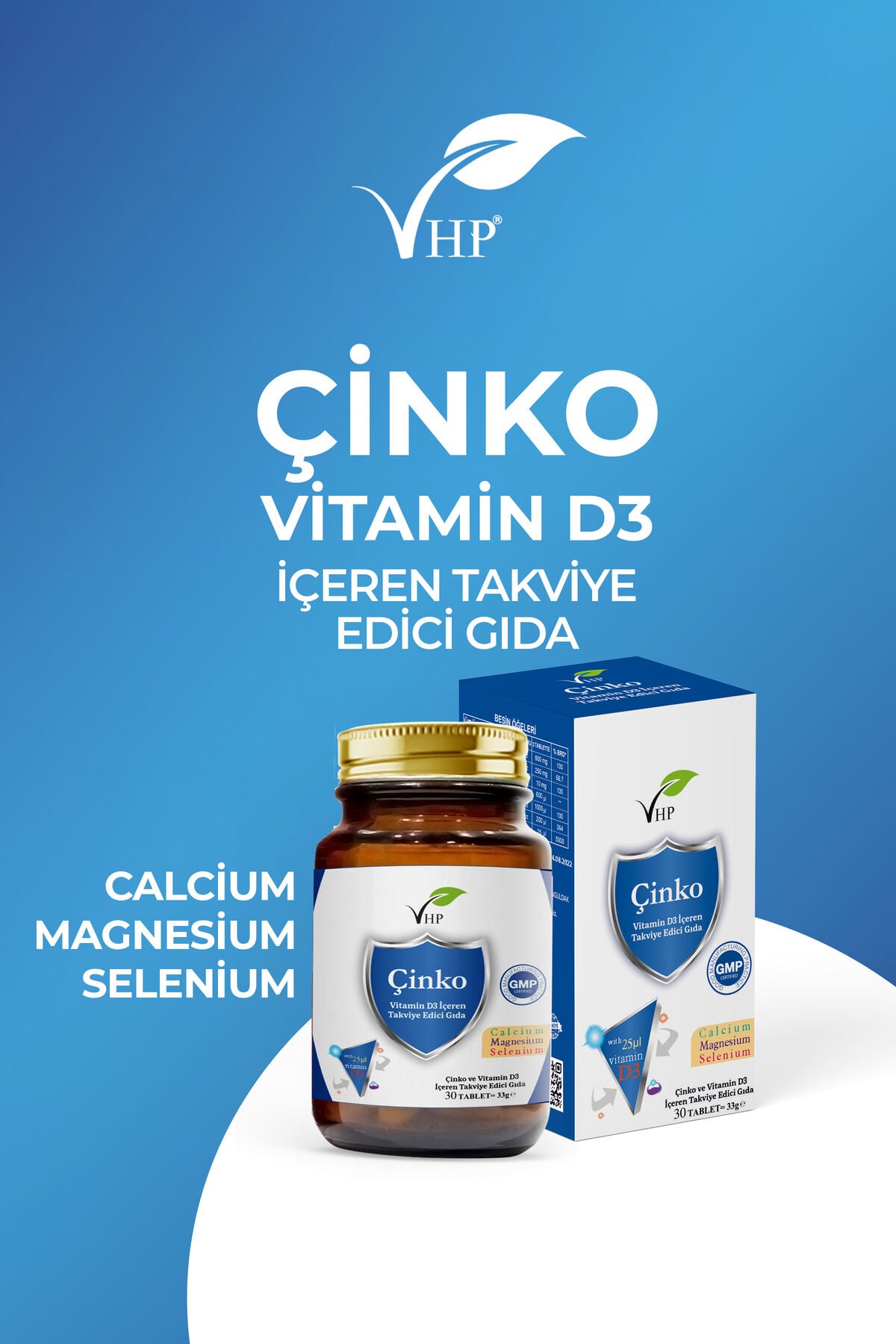 VHP ÇİNKO VE VİTAMİN D3 30 TABLET