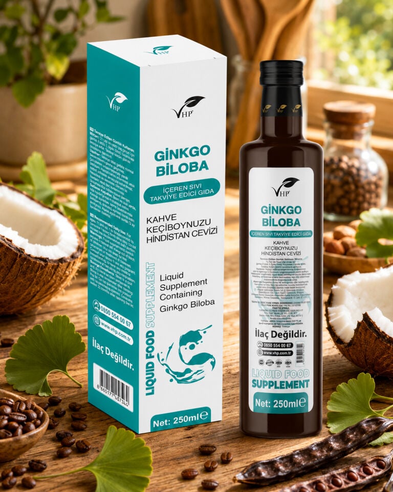 VHP GİNKGO BİLOBA İÇEREN SIVI TAKVİYE EDİCİ GIDA 250 ML