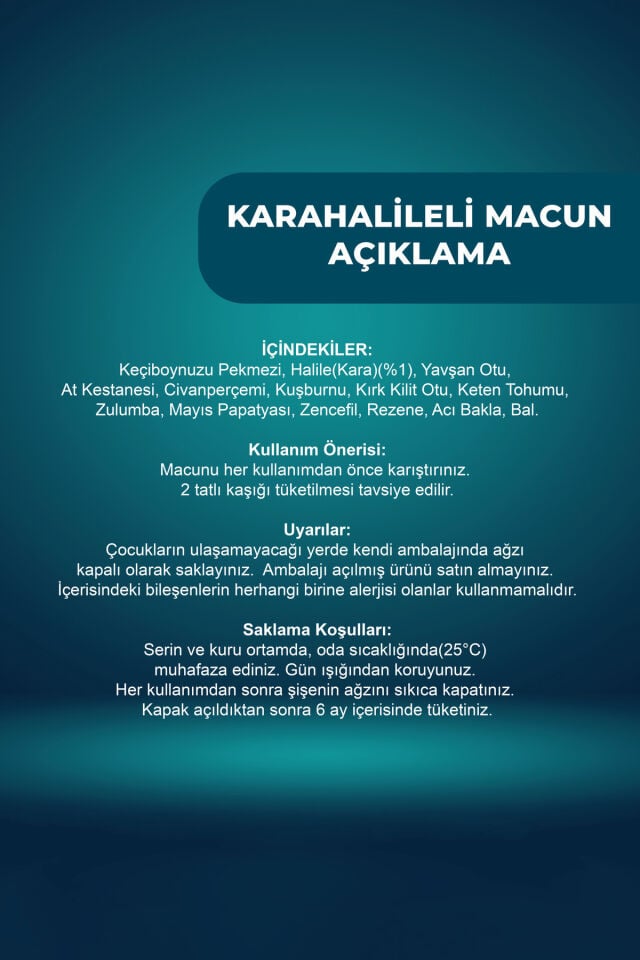 VHP KARA HALİLELİ MACUN 230 GR