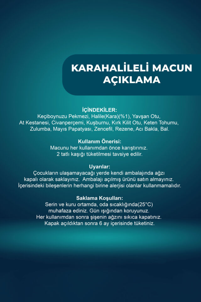 VHP KARA HALİLELİ MACUN 230 GR
