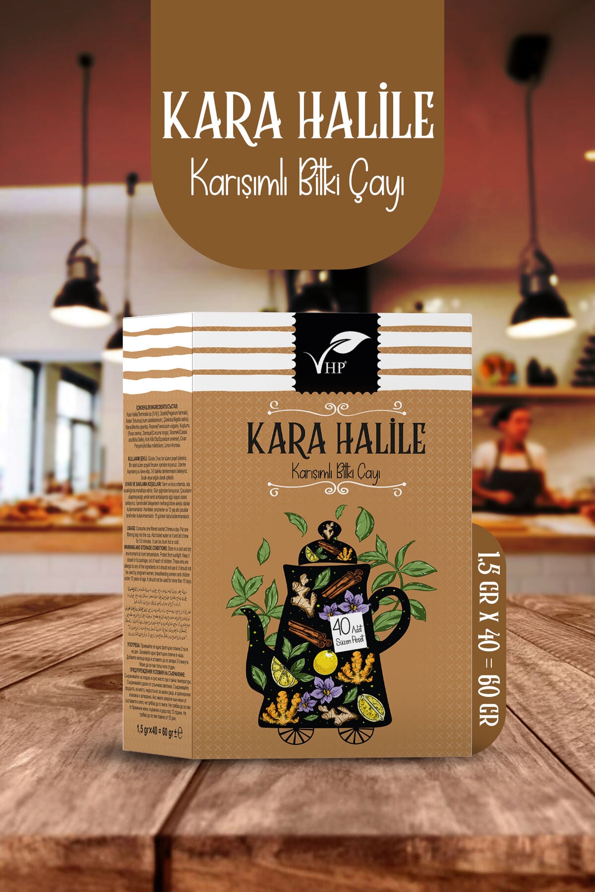 VHP KARA HALİLELİ POŞET ÇAY 40 LI