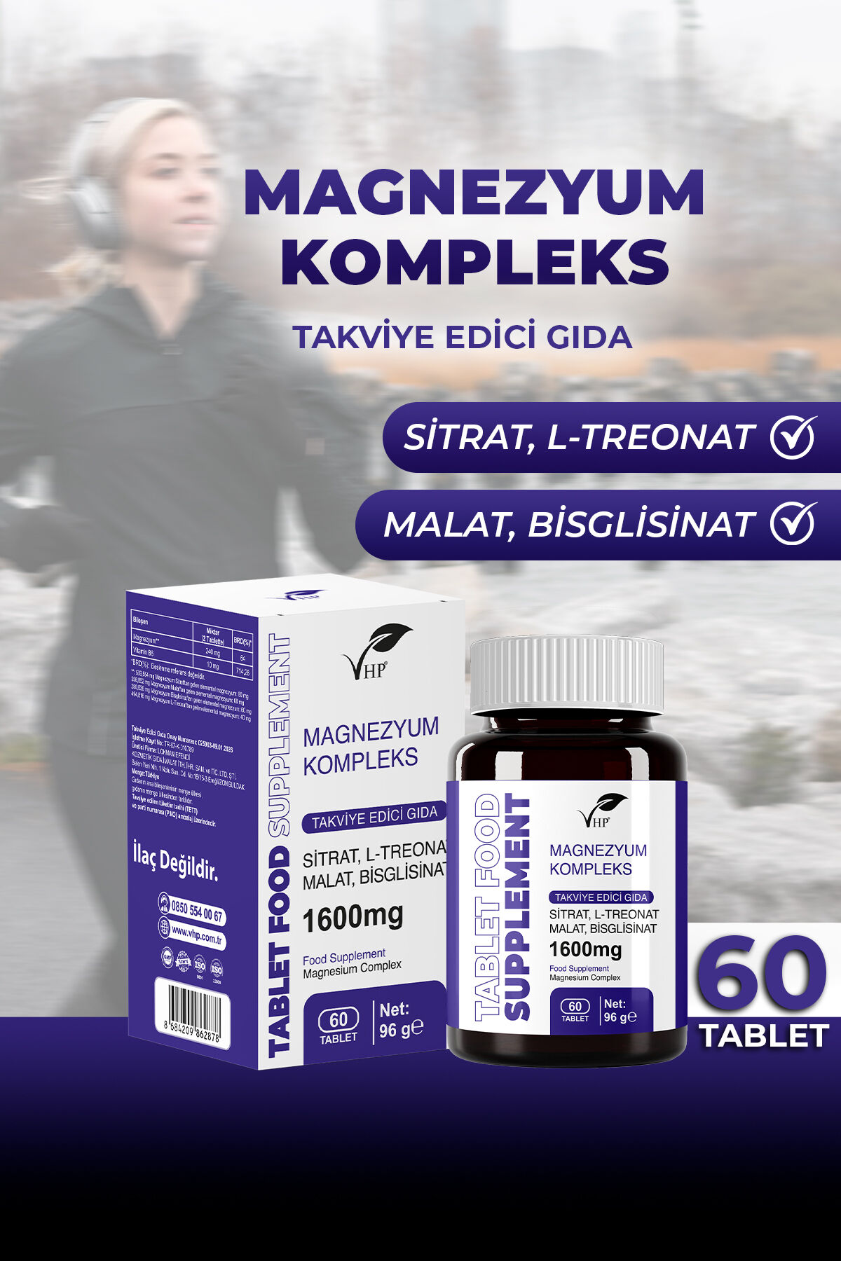 VHP MAGNEZYUM KOMPLEKS 60 TABLET