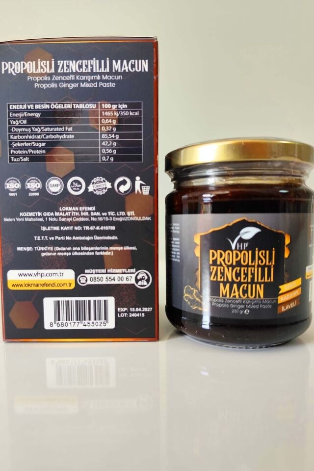 VHP PROPOLİSLİ ZENCEFİLLİ MACUN 230 GR