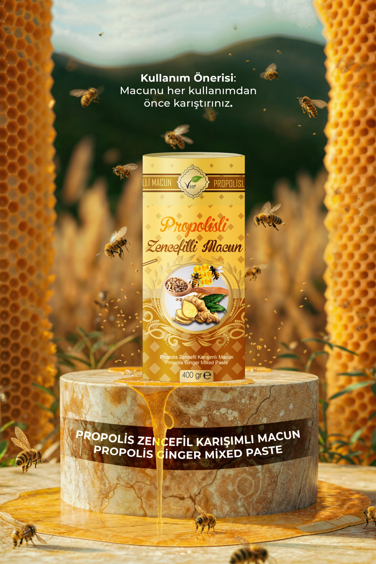 VHP PROPOLİSLİ ZENCEFİLLİ MACUN 400 GR