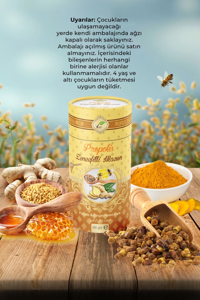 VHP PROPOLİSLİ ZENCEFİLLİ MACUN 400 GR