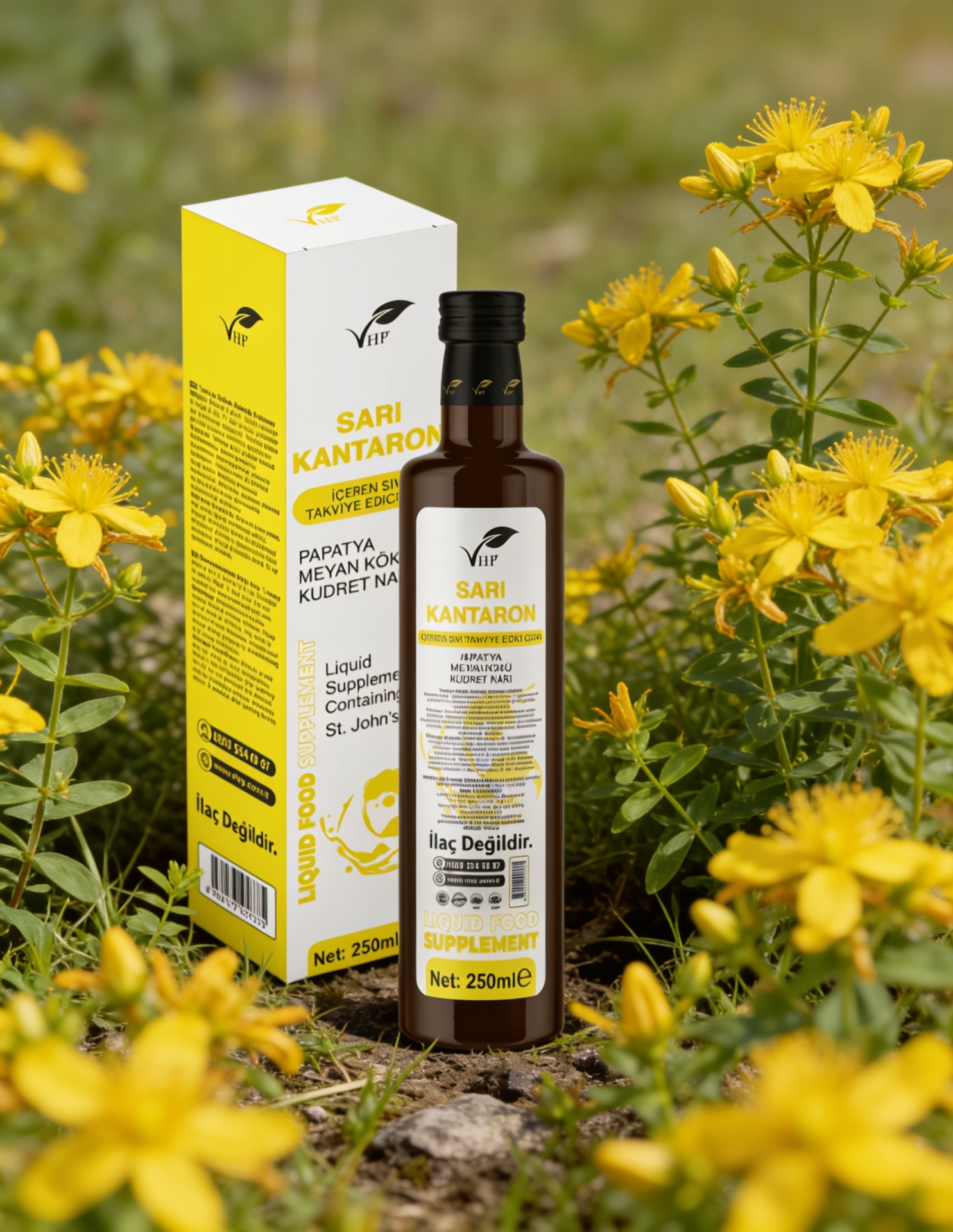 VHP SARI KANTARON İÇEREN SIVI GIDA TAKVİYESİ 250ML