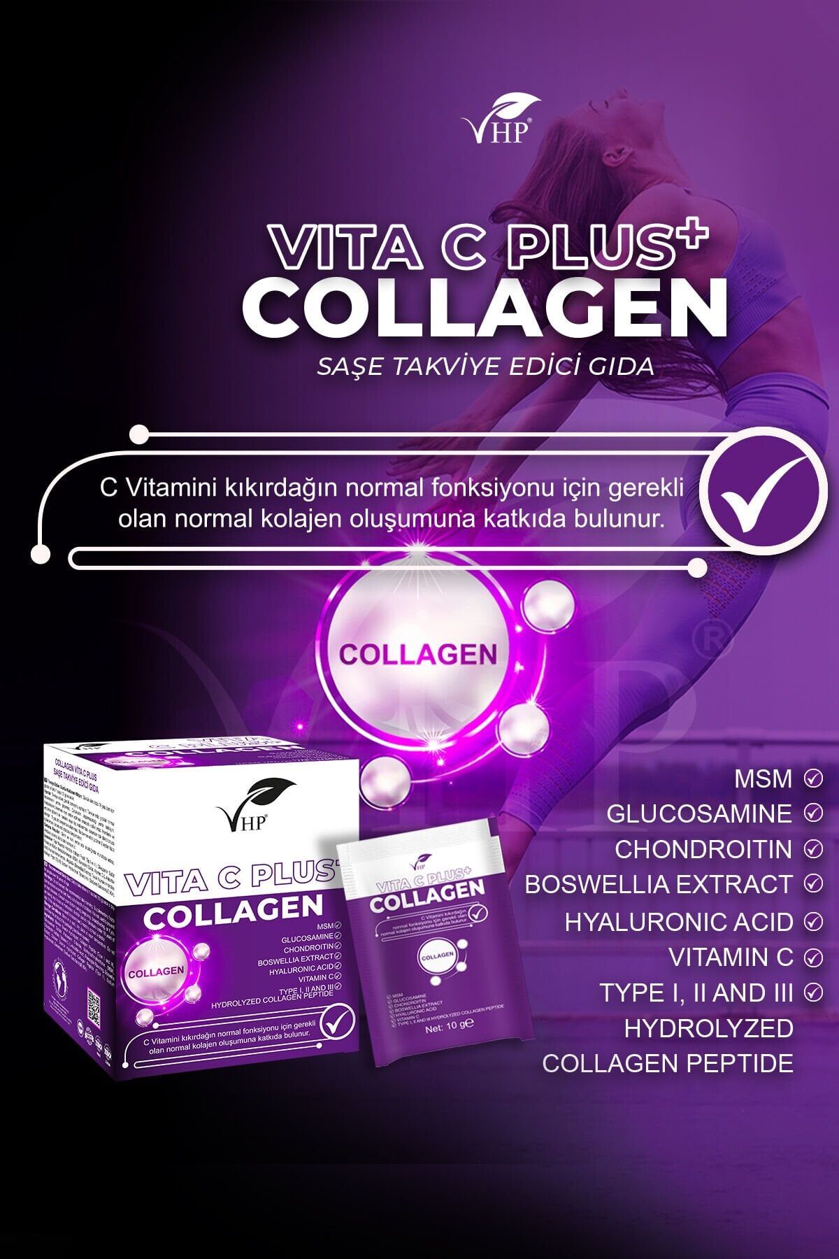 COLLAGEN VITA C PLUS TAKVİYE EDİCİ GIDA 100 G