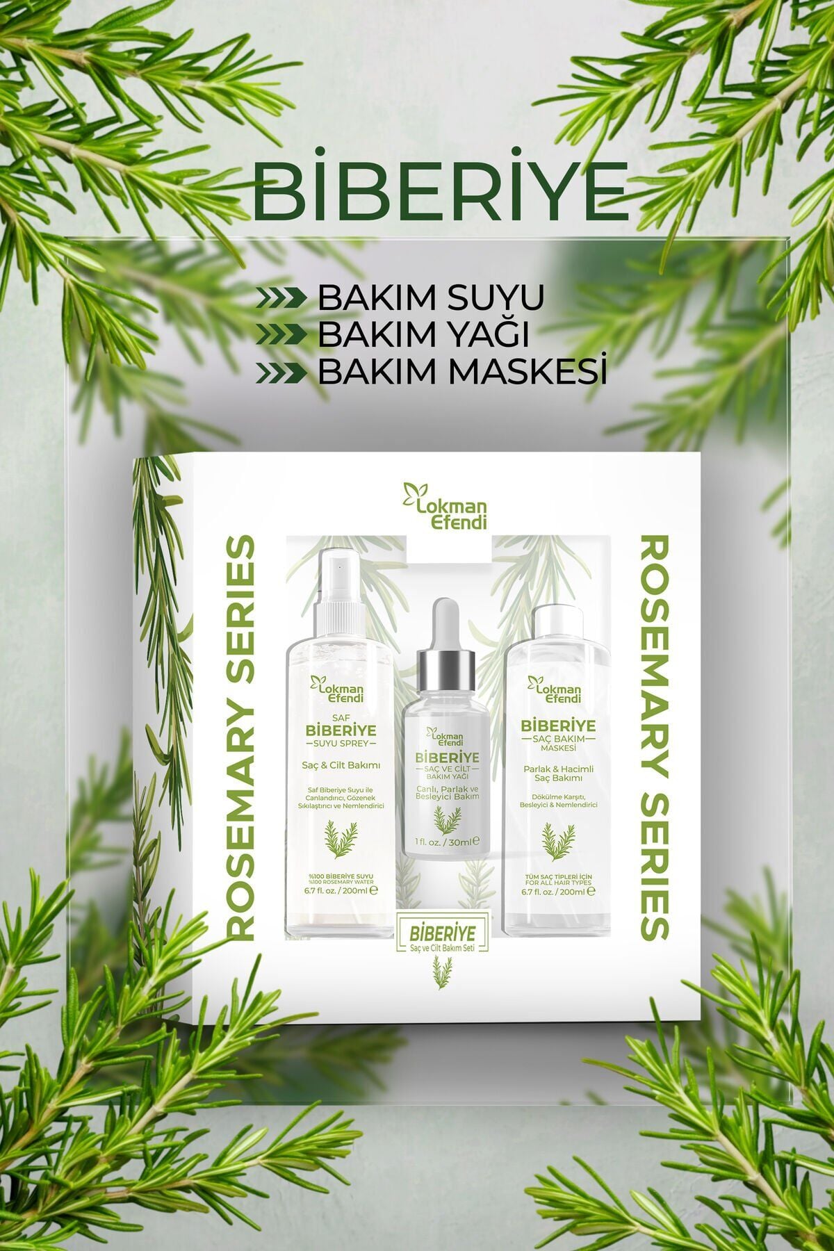 Biberiye Saç Bakım Seti 3 lü