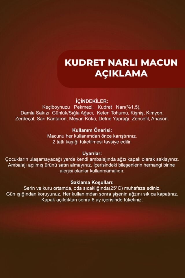 Kudret Narlı Macun 230 gr