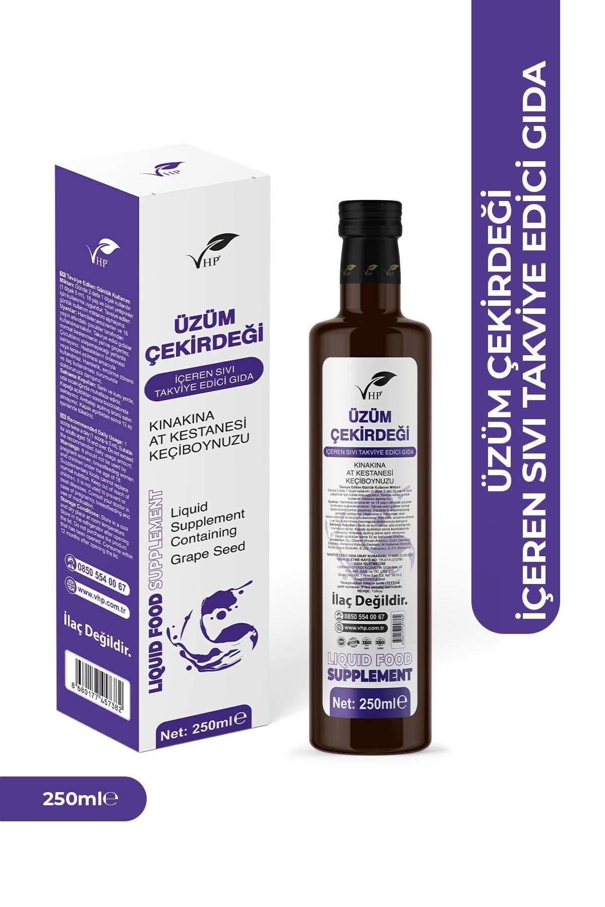 Üzüm Çekrdeğ Içeren Sıvı Gıda Takviyesi 250ml