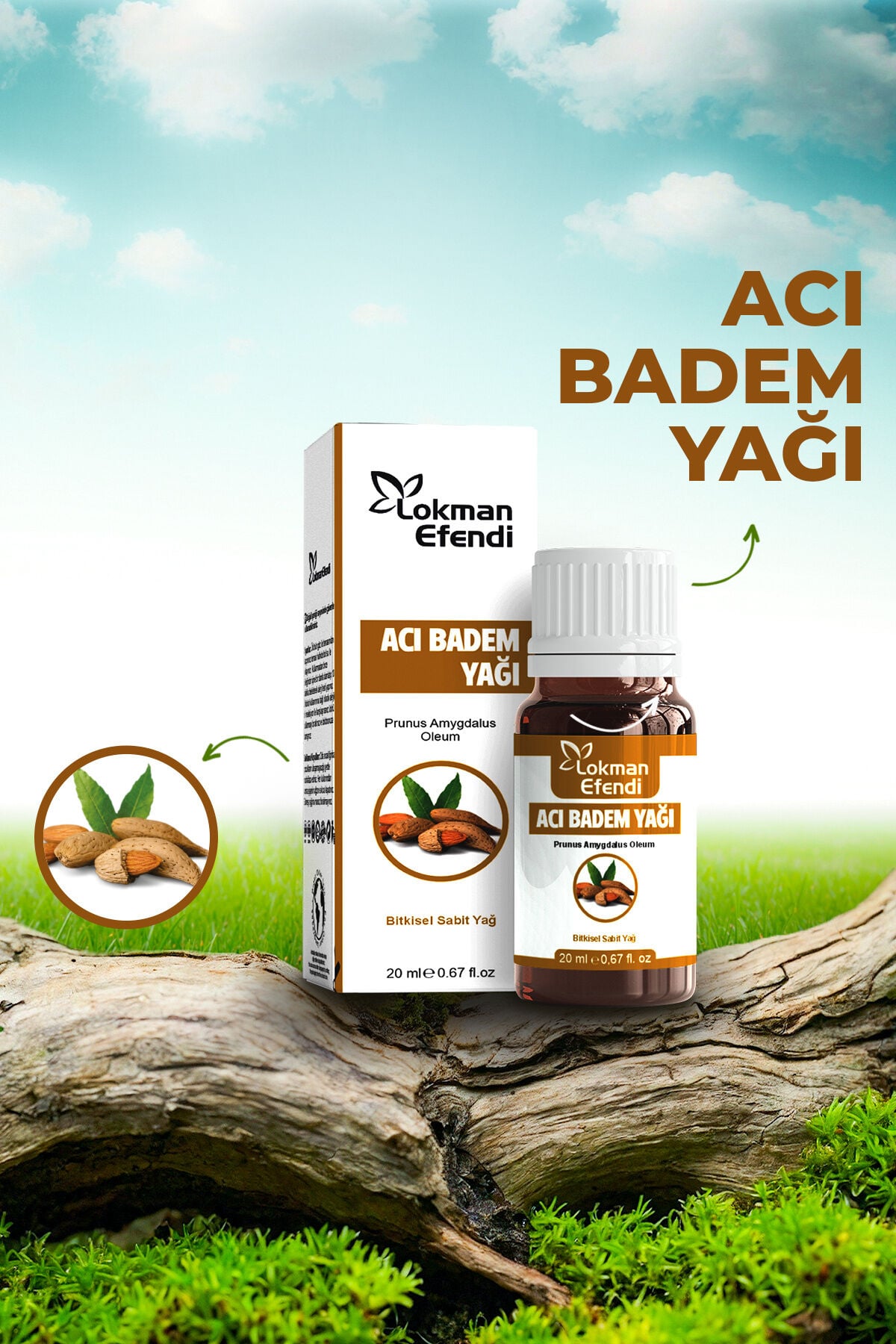 LOKMAN EFENDİ ACI BADEM YAĞI 20 CC