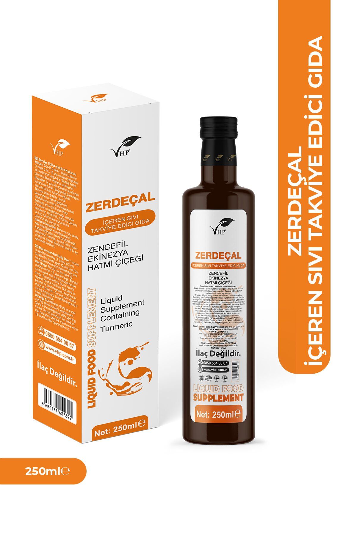 Zerdeçal Içeren Sıvı Takviye Edici Gıda 250ml