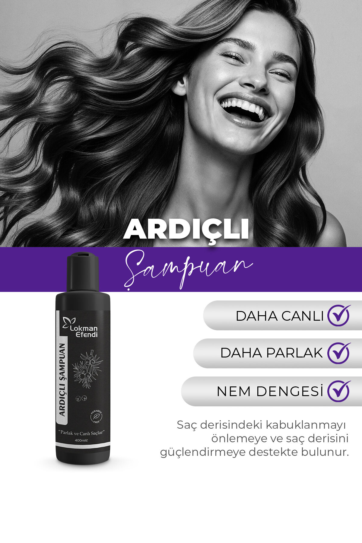LOKMAN EFENDİ ARDIÇLI ŞAMPUAN 400 ML