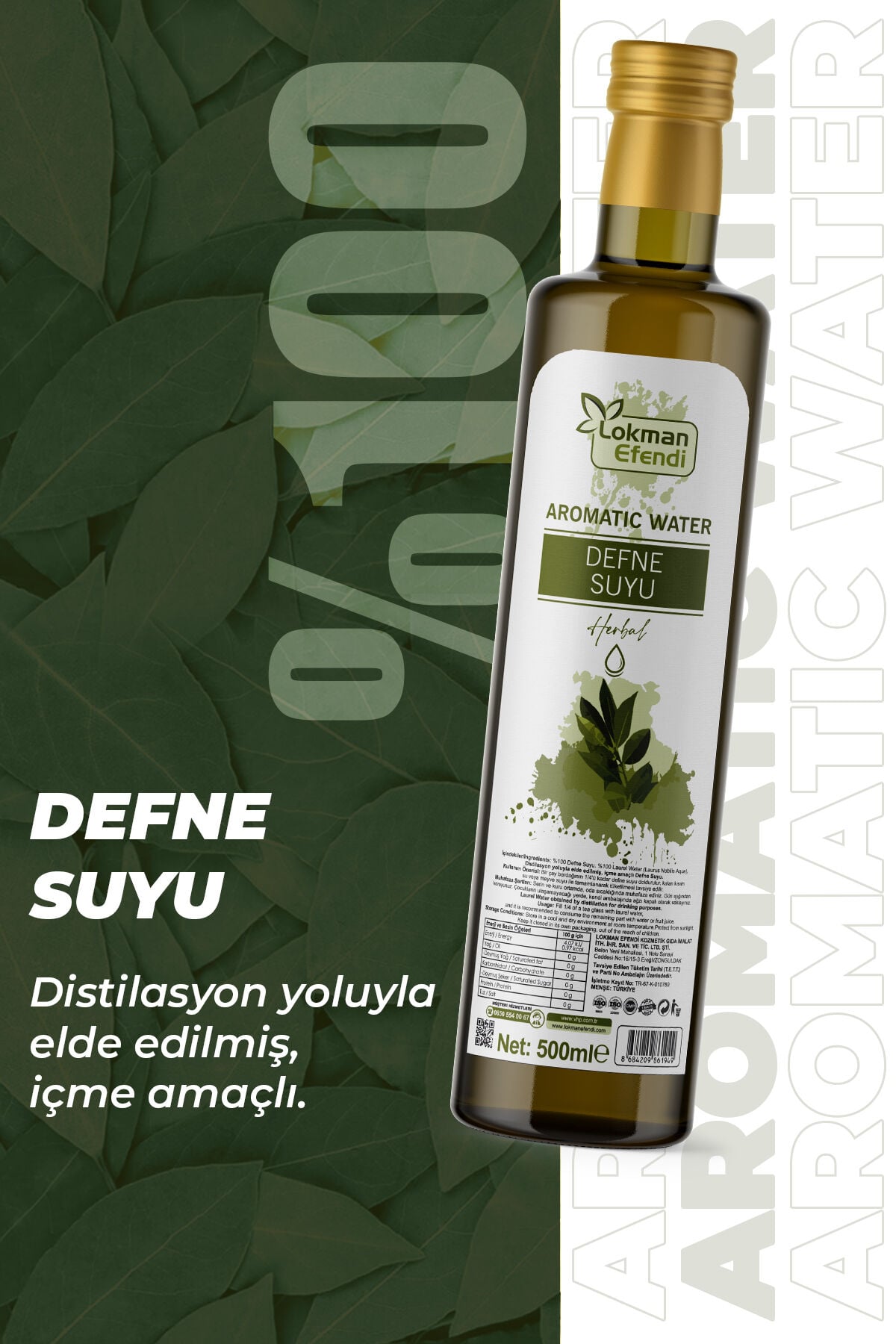 LOKMAN EFENDİ DEFNE SUYU 500 ML
