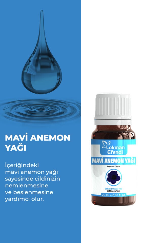 LOKMAN EFENDİ MAVİ ANEMON YAĞI 20 CC